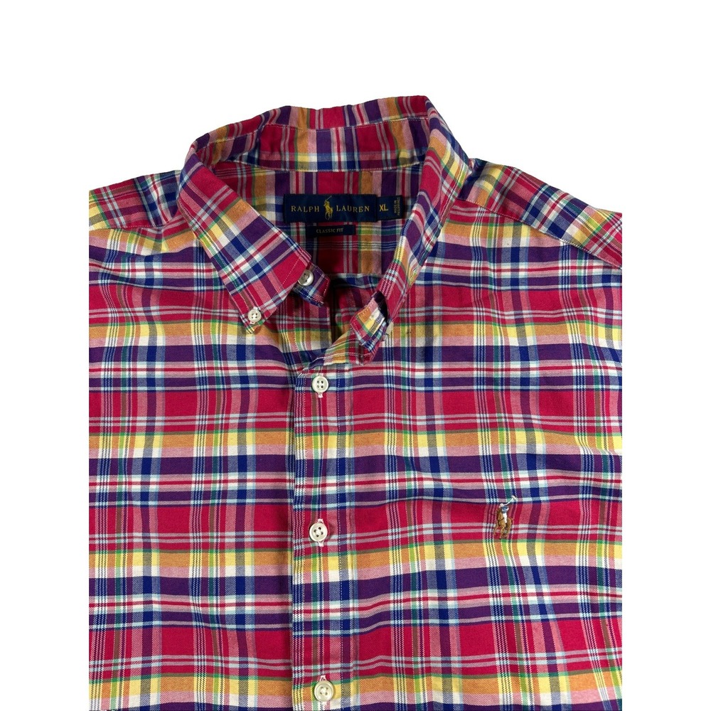 Polo Ralph Lauren Classic Fit Red Plaid Long Sleeve Button Down Shirt XL